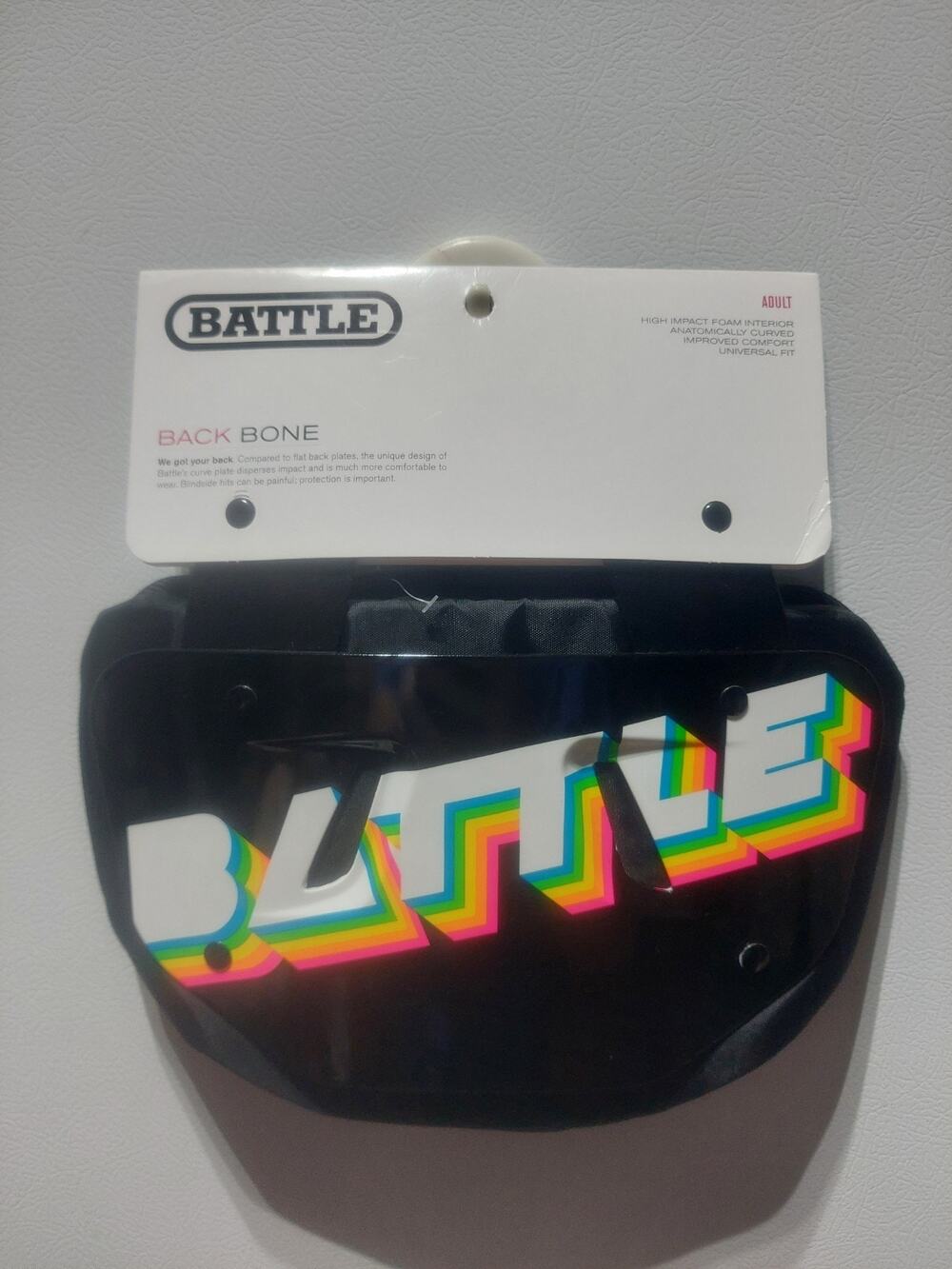 Battle Back Bone Plate Pad Football Adult Black Retro Arcade NEW WITHOUT SCREWS